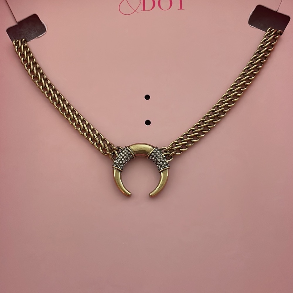 Stella & Dot Double Take Horn Necklace
